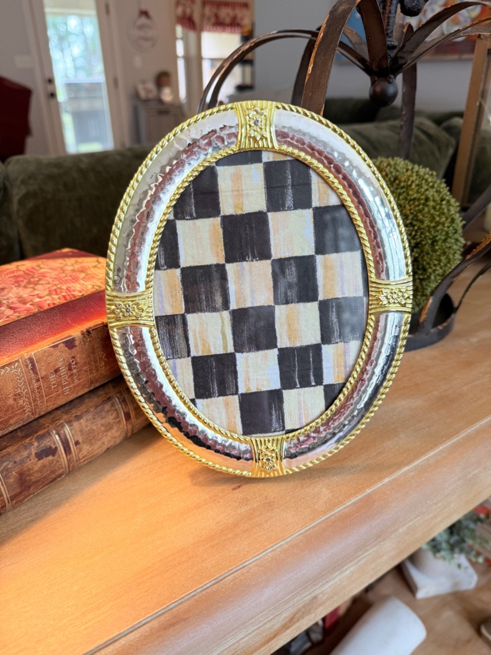 Vintage Solid Brass Oval Picture Frame in Gold and Silver 5X7 - Picture 10 of 10